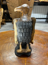 Pair of Handmade Wooden Eagles