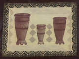 Village Painted Placemats with Serviettes