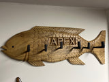 Wooden Handmade Large Fish ‘Apex’ Keyholder