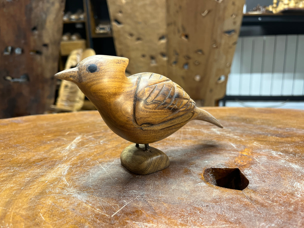 Mahogany Hand Carved Beautiful Bird