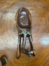 Handmade Wooden Giraffe Dish Dark