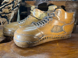 Pair of Jordan 5 V3.1 Hand Carved Mahogany Display Piece with Wooden Box