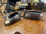 Handmade Ebony Pair of Ducks Decorative and Useful Storage Ornament