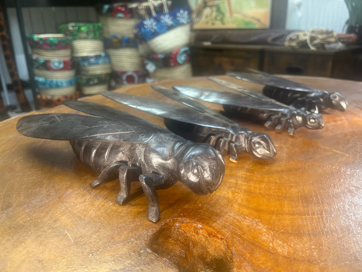 Hand Carved Ebony Malawian ‘Gumbi’ Fly