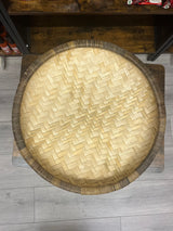 Closed Richero / Flat Rounded Shallow Wicker Basket