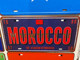 Metal Country Flag And Name Pattern License Plate Room Decor 15x30cm