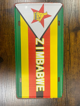 Metal Country Flag And Name Style License Plate Room Decor 15x30cm
