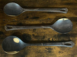 Hand Carved Ebony Serving Spoons