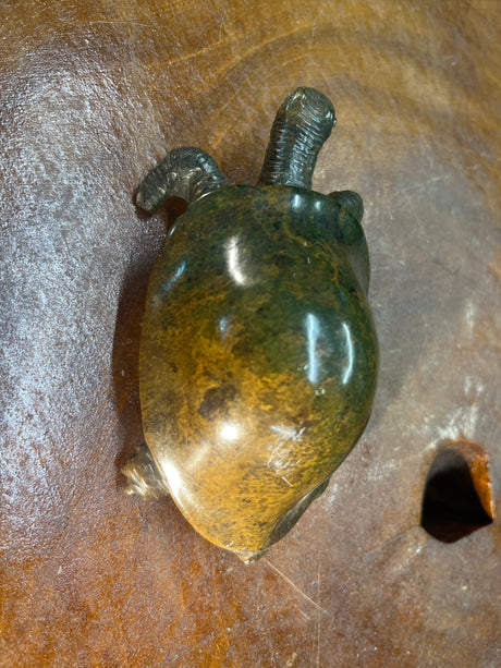 Green Stone Turtle Handmade In Malawi