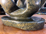 Hand Carved Stunning Green Stone Abstract Sculpture - Parents and Three Children