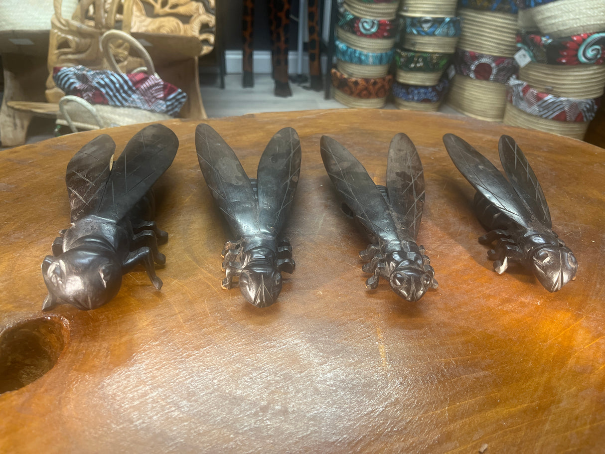 Hand Carved Ebony Malawian ‘Gumbi’ Fly