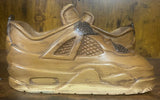 Pair of Jordan 4 V1.2 Hand Carved Mahogany Display Piece