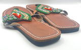 Green Multicoloured Brown Slipper
