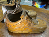 Pair of Jordan 4 V2.1 Hand Carved Mahogany Display Piece