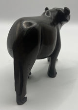Mahogany Wooden Standing Buffalo
