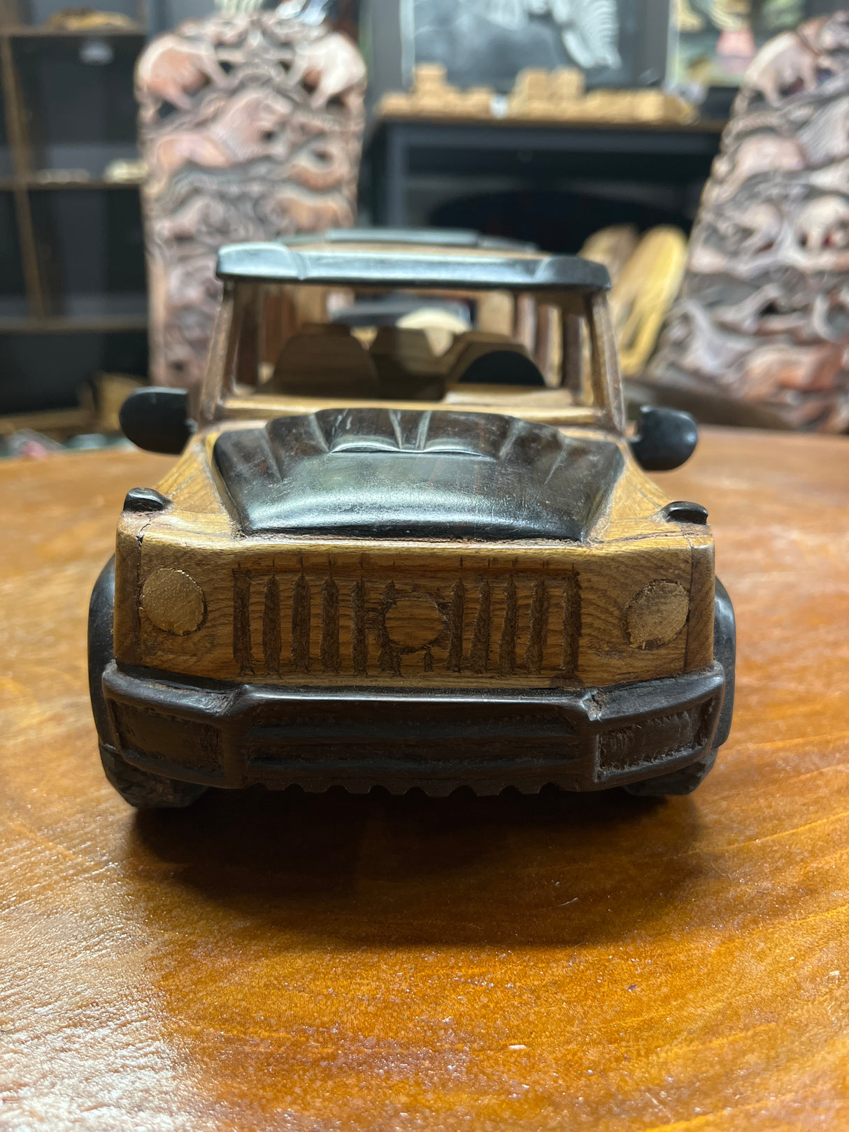 Mercedes G Wagon AMG Style with Trailer V2.1 Hand Carved Mahogany