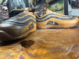 Pair of Nike Air Max 97 V1.2 Hand Carved Painted Mahogany Display Piece