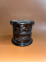 Large Ebony Fish Design Coaster Set with 6 Coasters