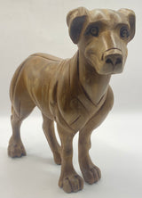 Hand Carved Wooden Dog Model