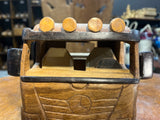 Hand Carved Wooden Truck, Trailer and Container Combination