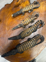 Hand Carved Intricate Wooden Crocodile Malawi