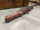 Stunning Life size Hand Carved Baby Crocodile - Stunning Scales and Teeth on Show