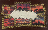 Sunset Painted Placemats with Serviettes