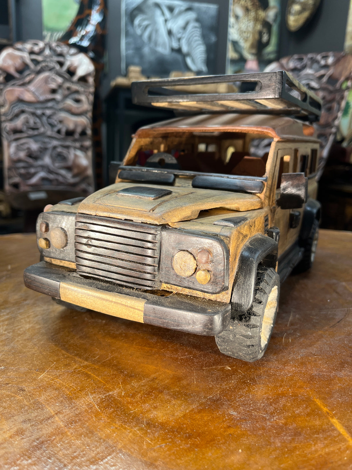Classic Landrover Defender V3.2 Hand Carved Mahogany with Ebony
