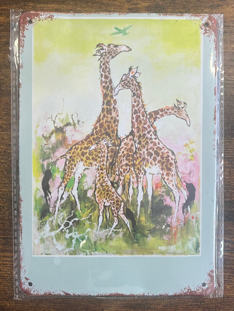 African Inspired Metal Plates Room Decor 20 x 14cm