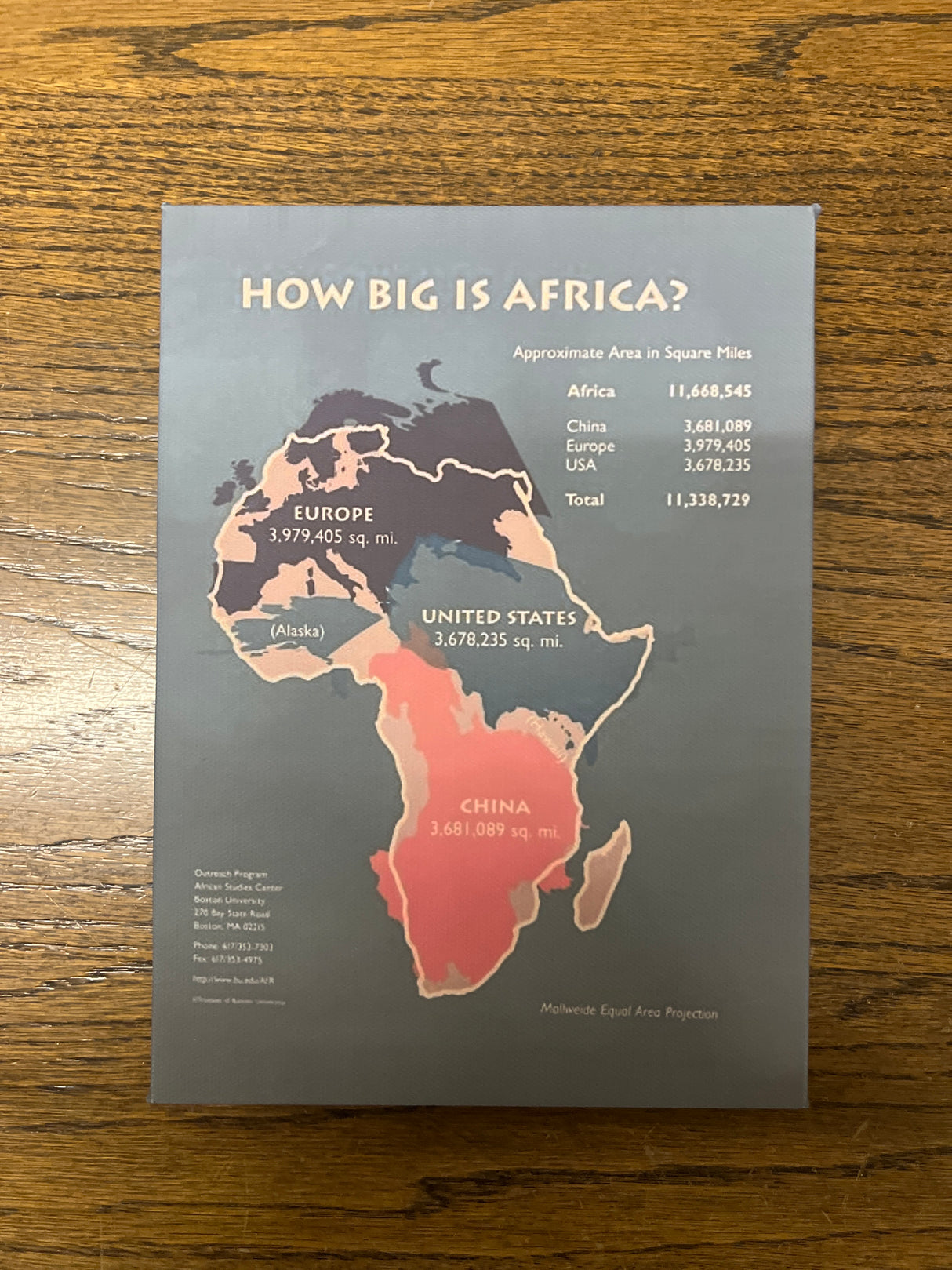 How Big Is Africa? Canvas Gallery Wrapped - 3 Sizes