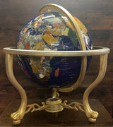 Gemstone Globe With Matte Brass Cradle
