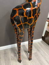 Awe Inspiring African Handmade Wooden Life Size Giraffe