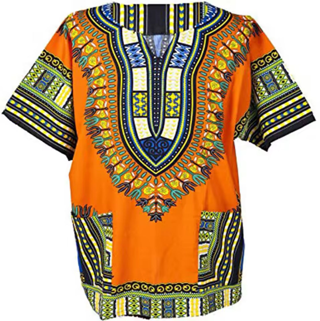 100% Cotton Chitenge Dashiki Pattern Printed Shirt