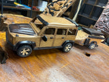 Mercedes G Wagon AMG Style with Trailer V2.1 Hand Carved Mahogany
