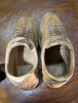 Pair of Nike Air Max 95 V1.1 Hand Carved Mahogany Display Piece