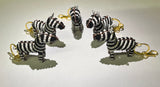 Beaded Zebra Keychain Malawi