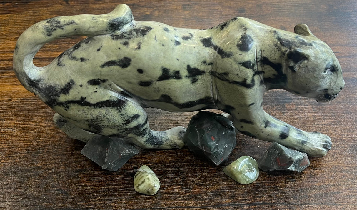 Green Soap Stone Panther