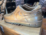 Pair of Nike Air Force One Low with Wooden Box V1.1 Hand Carved Mahogany Display Piece
