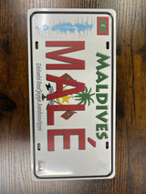 Metal Country Flag And Name Pattern License Plate Room Decor 15x30cm