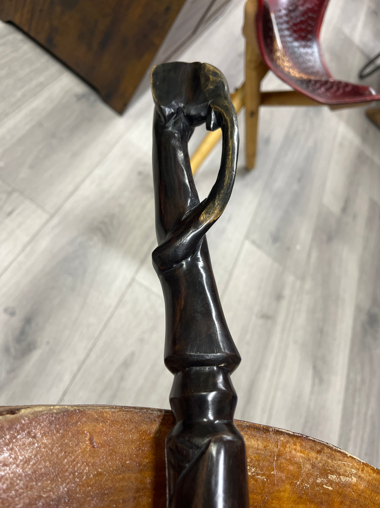 Elephant Handle Walking Stick Ebony Malawi