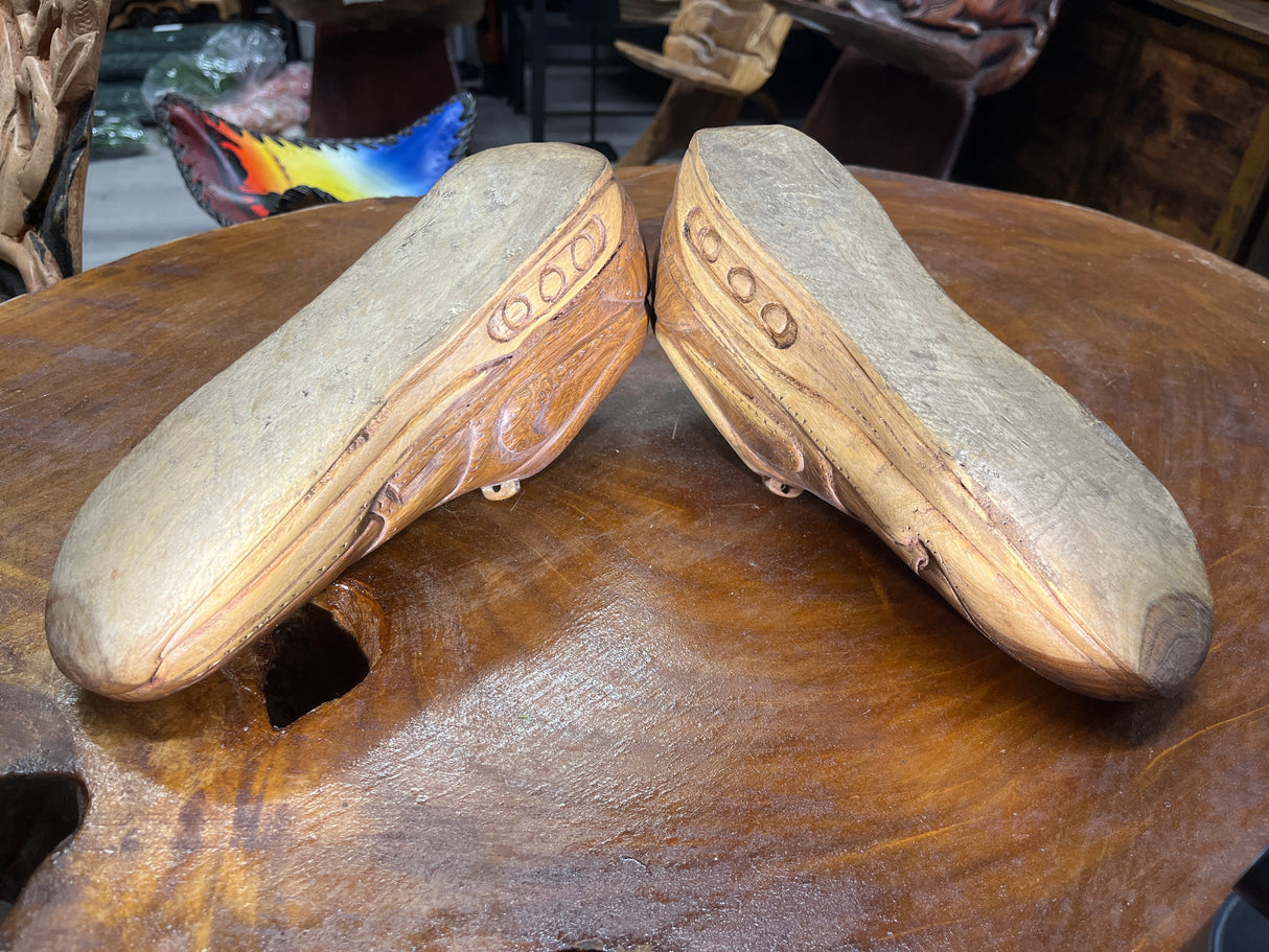 Pair of Nike Air Max 1 Hand Carved Mahogany Display Piece