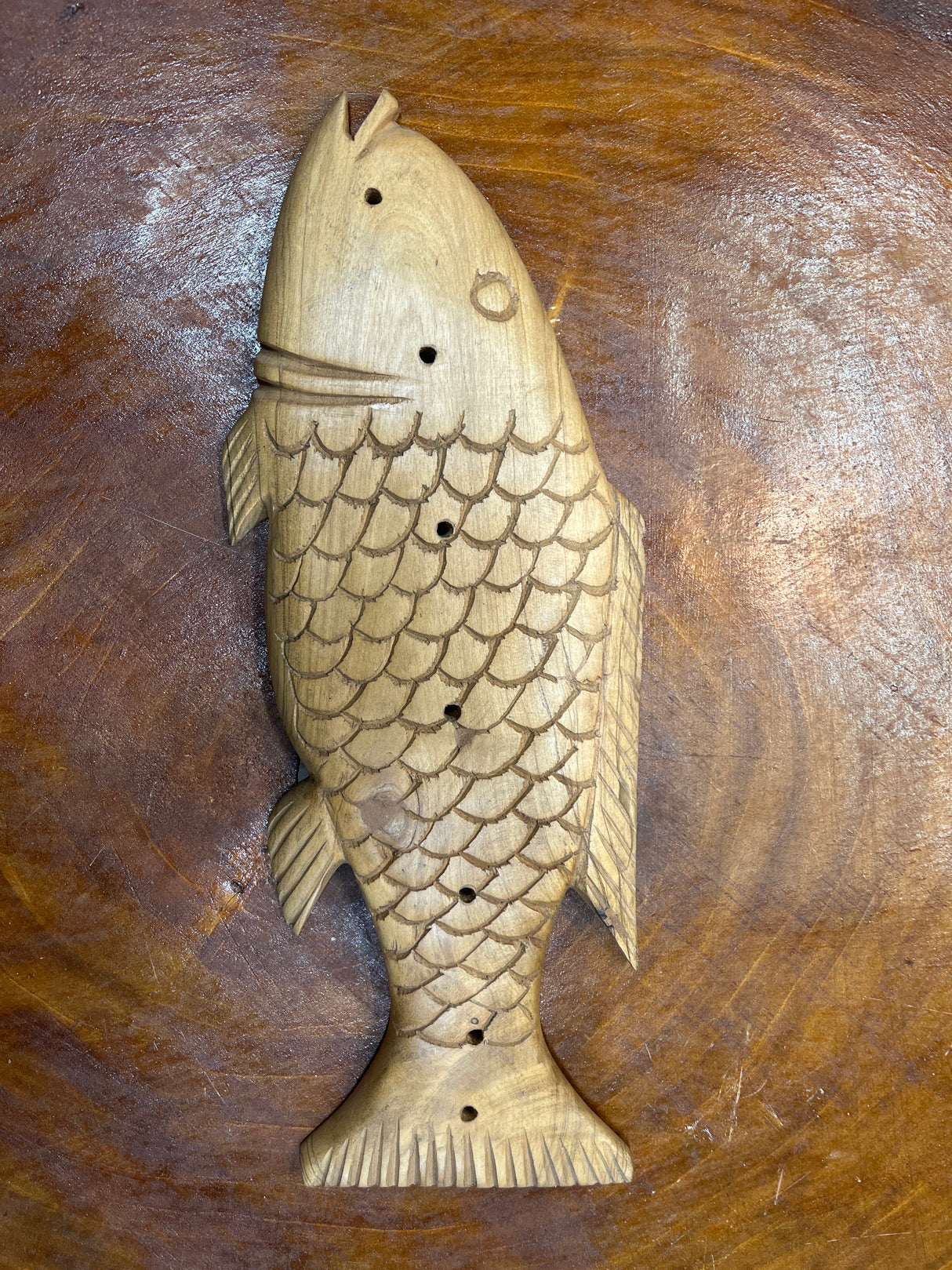 Wooden Handmade Fish Keyholder