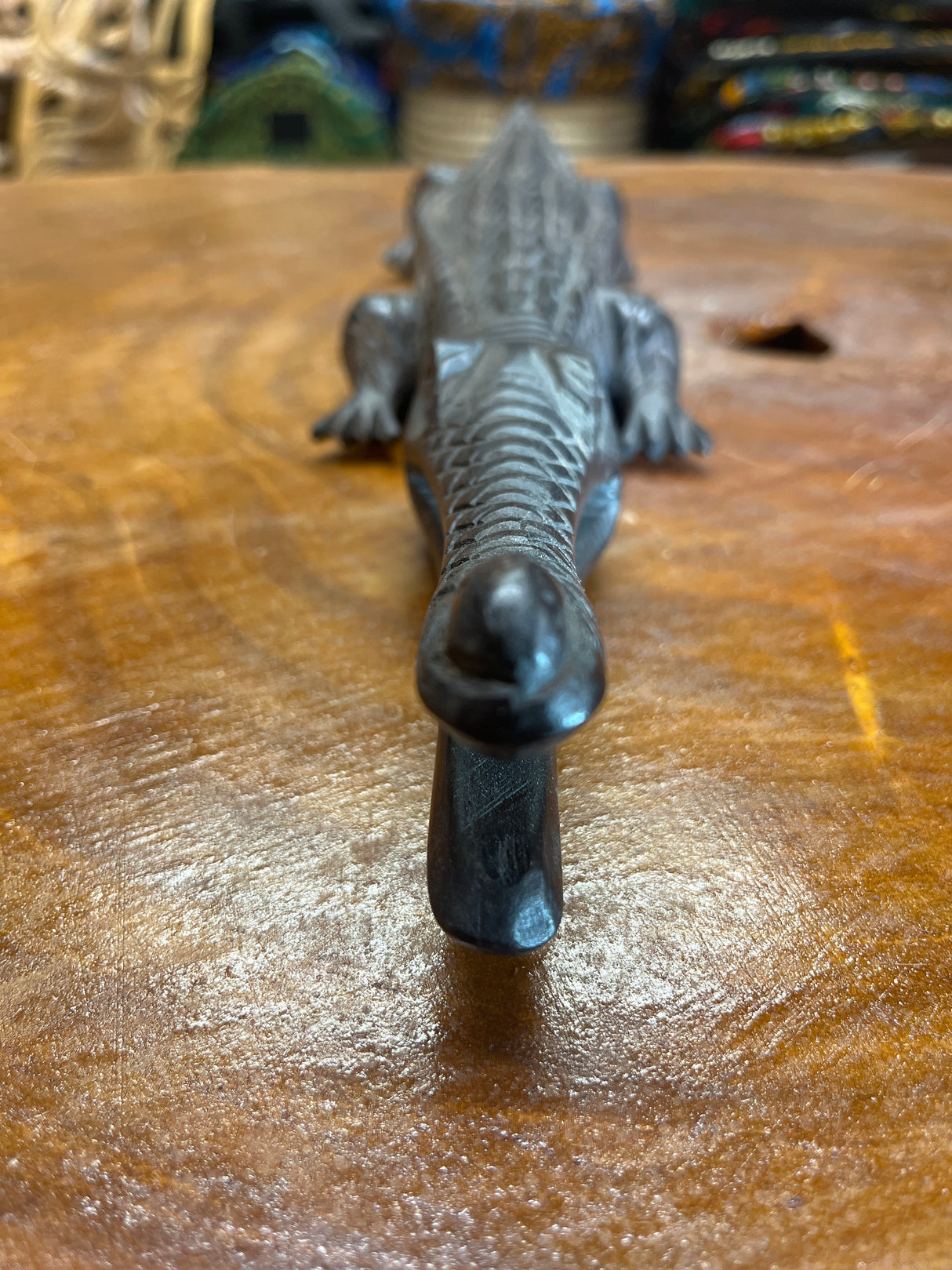 Hand Carved Stunning Ebony Crocodile