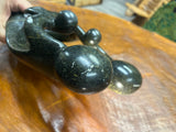 Hand Carved Stunning Green Stone Abstract Sculpture - Parents and Two Children (Tall)