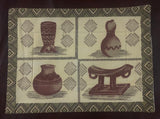 Village Painted Placemats with Serviettes
