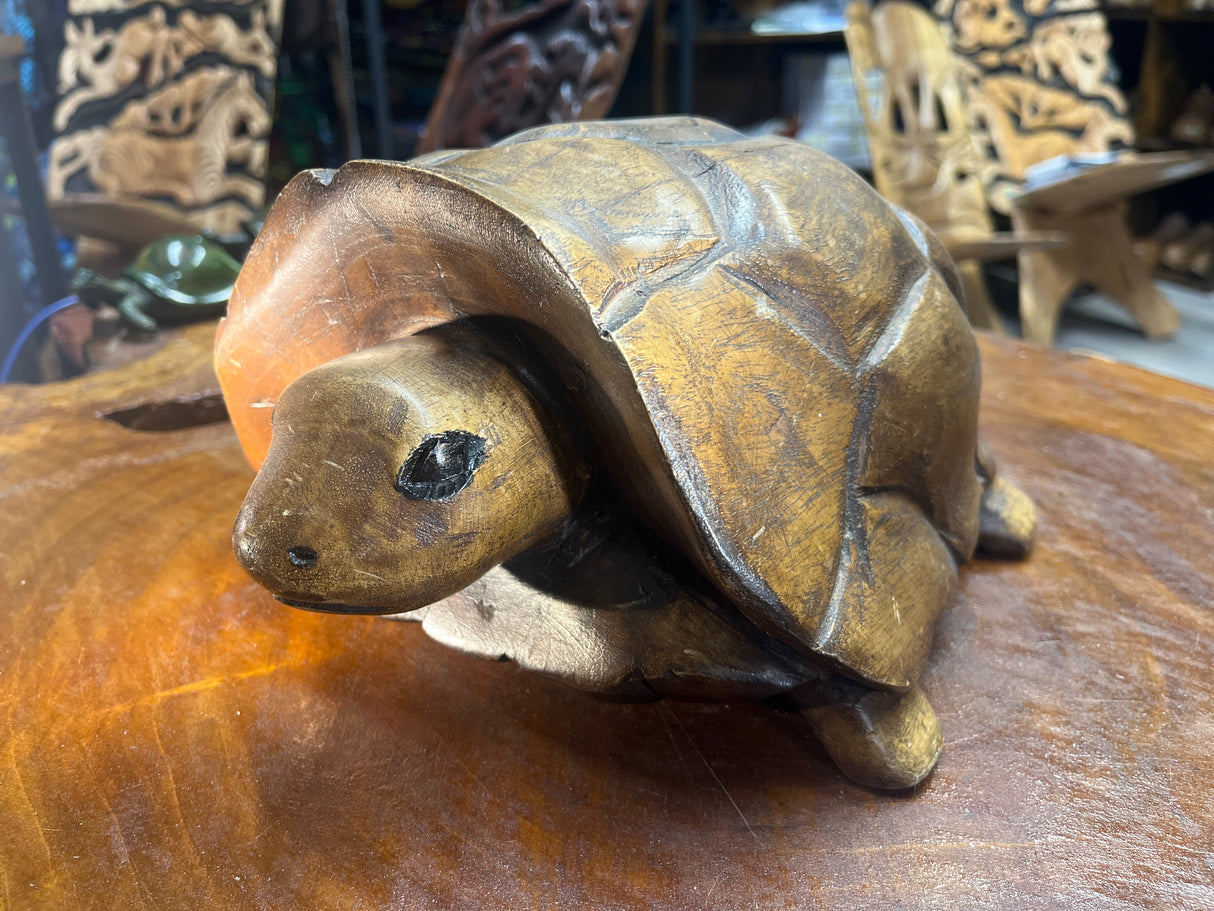 Solid Wooden Handmade Intricate Turtle - Lovely Centre Piece