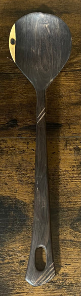 Hand Carved Ebony Serving Spoons