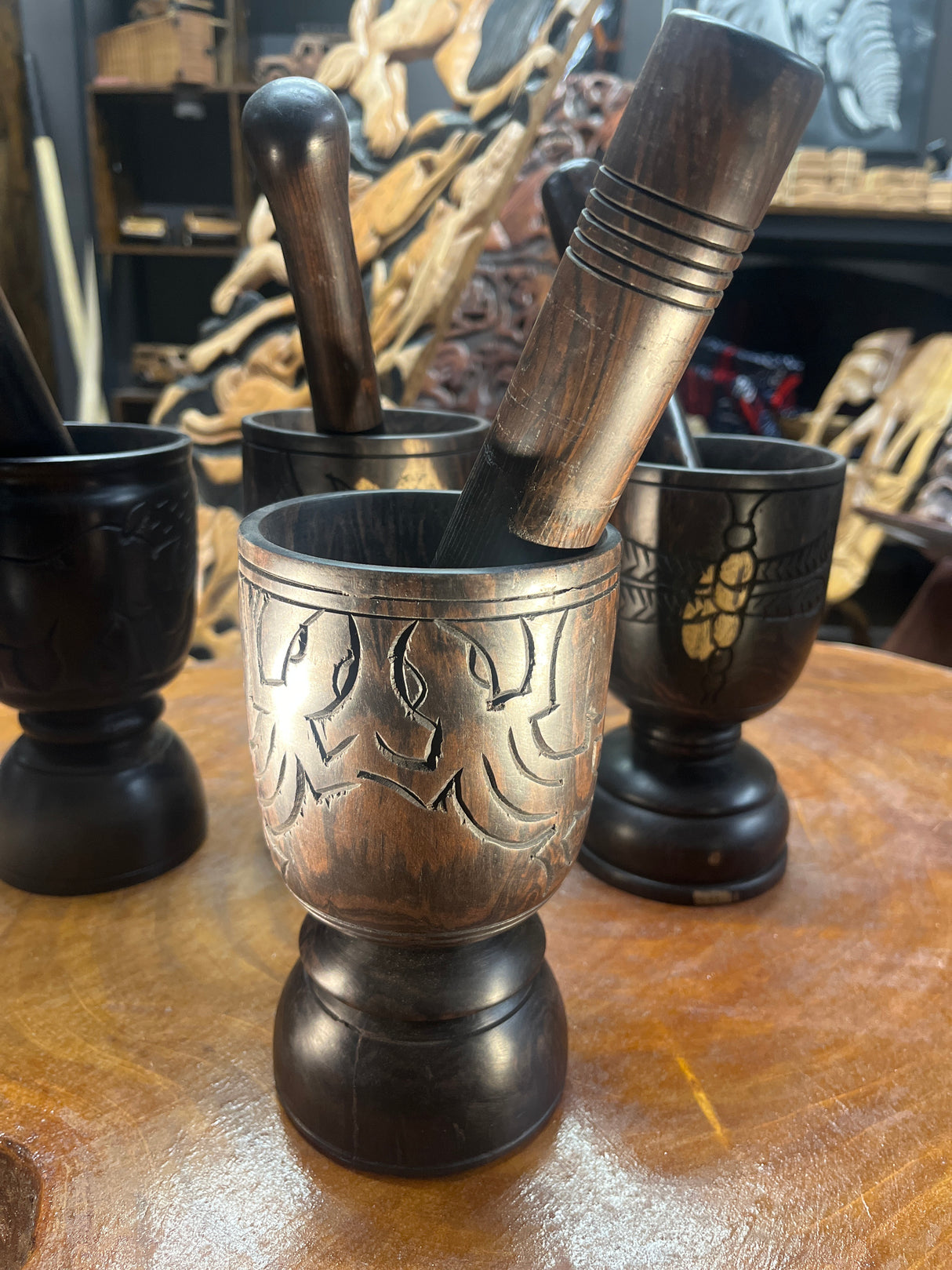 Handmade Ebony Pestle and Mortar