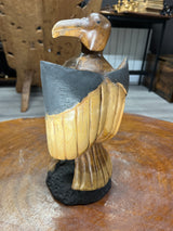 Pair of Handmade Wooden Eagles