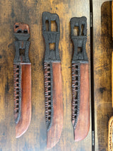 Wooden African Display Swords